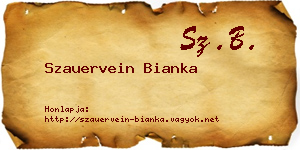Szauervein Bianka névjegykártya