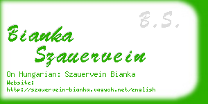 bianka szauervein business card